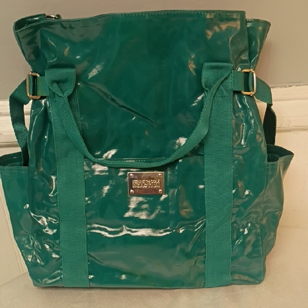Kenneth Cole Teal Patent Tote Backpack